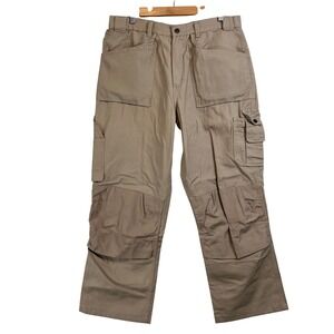 BLAKLADER WORKWEAR Men's Tan Cotton Cargo Carpenter Pants Size 34 x 28
